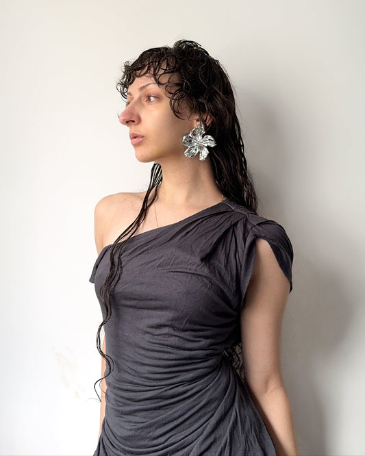 'Silver Flower Earrings'