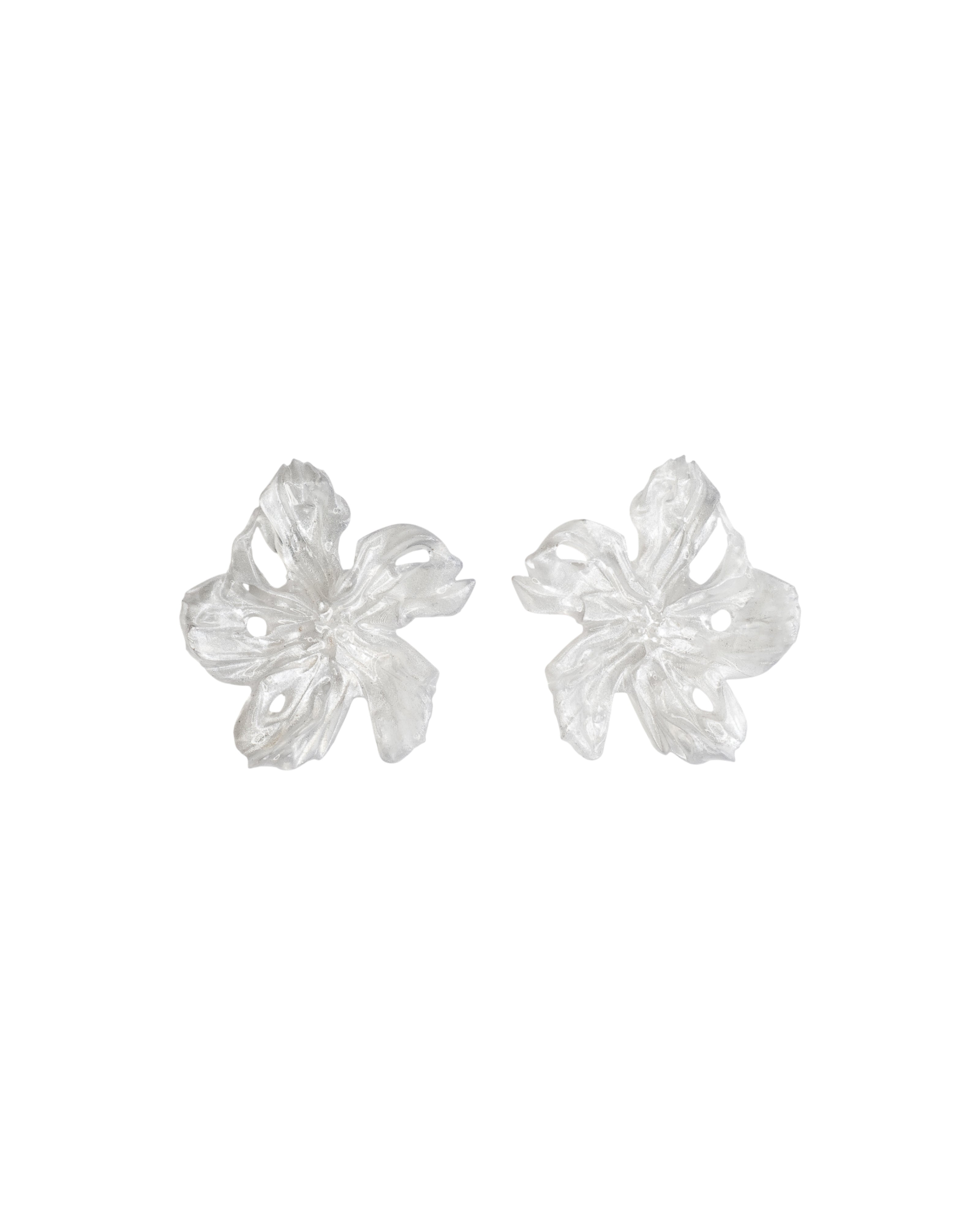 'medium opalescent flower earrings'