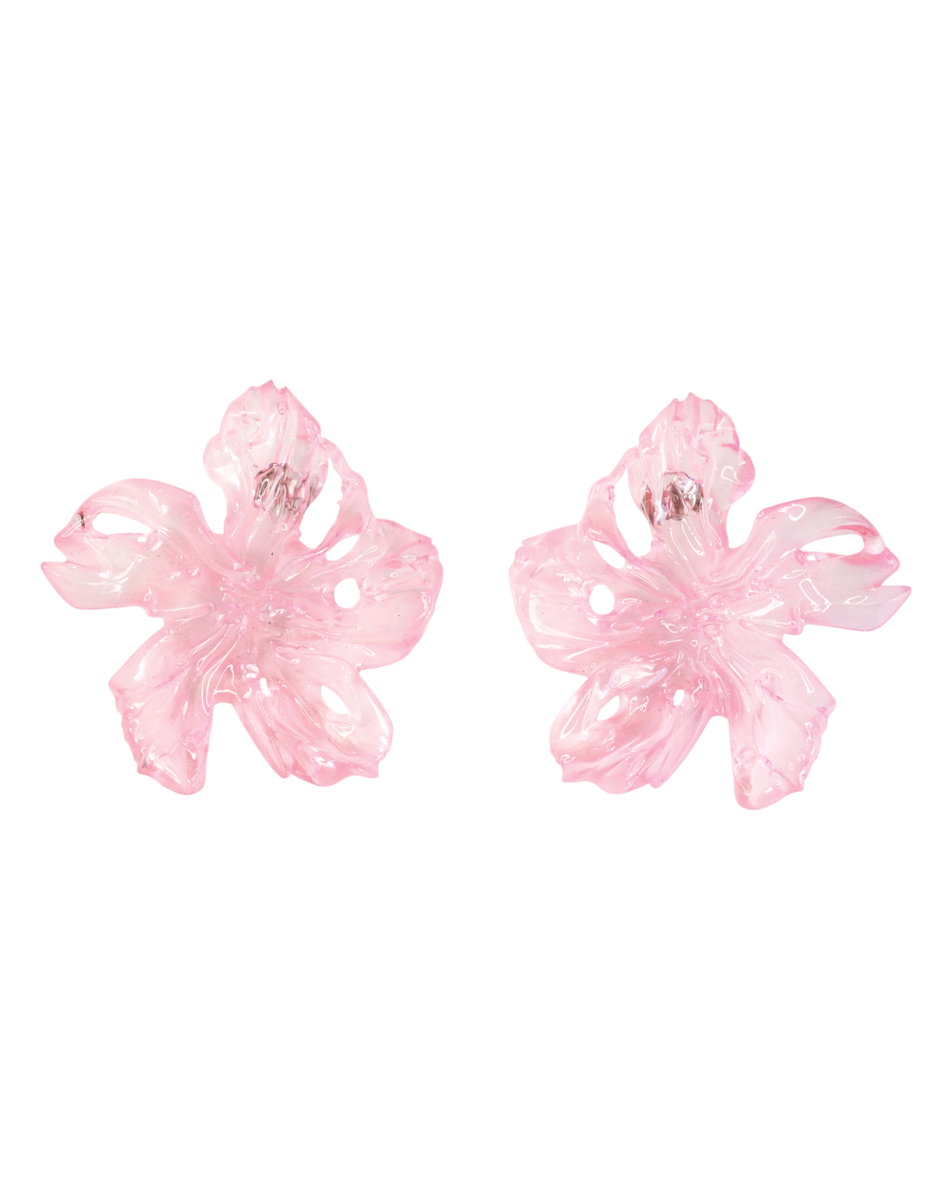 'large ροζ earrings'