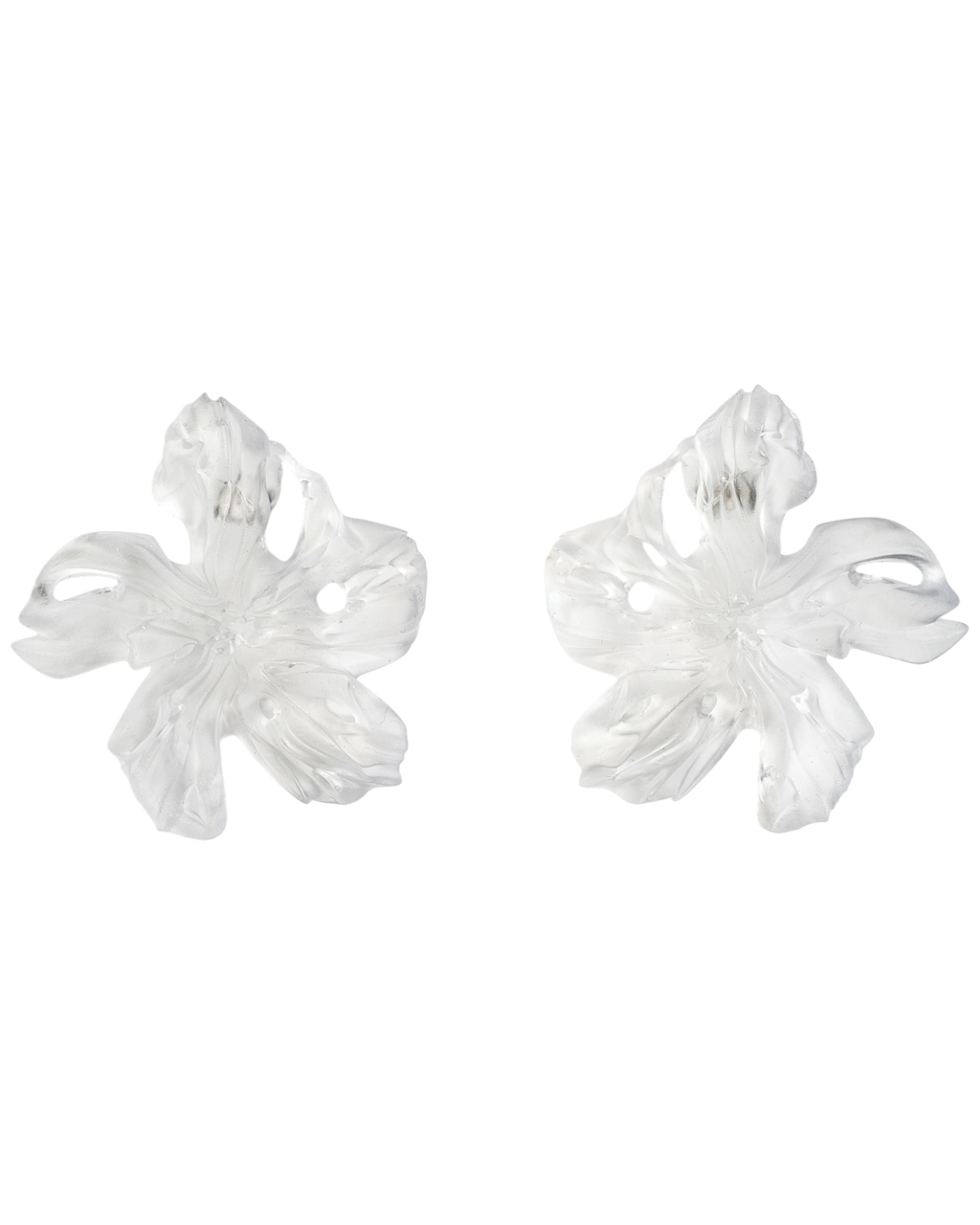 'Clear Flower Earrings'