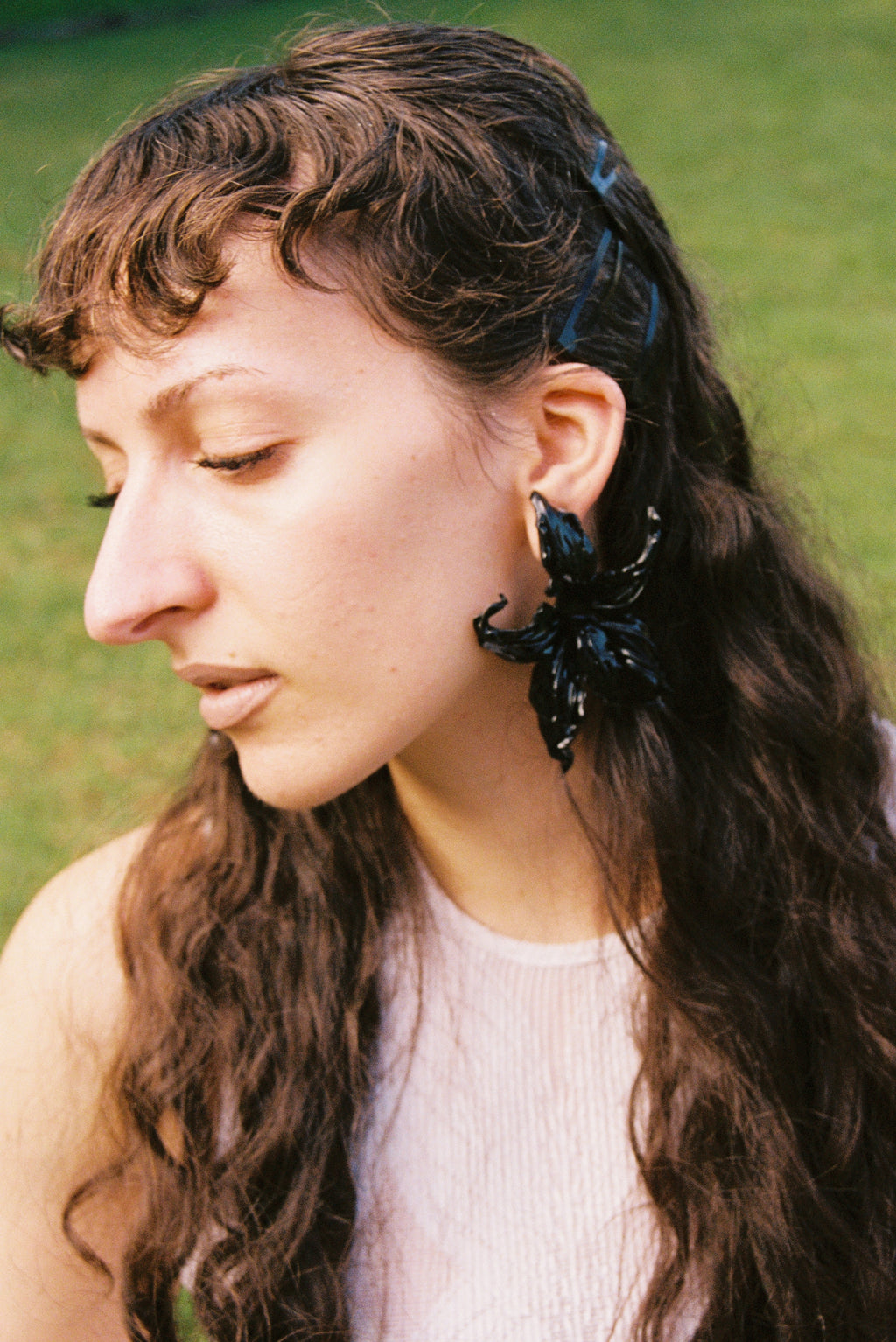 Άνθη (anthi) earring - Noir
