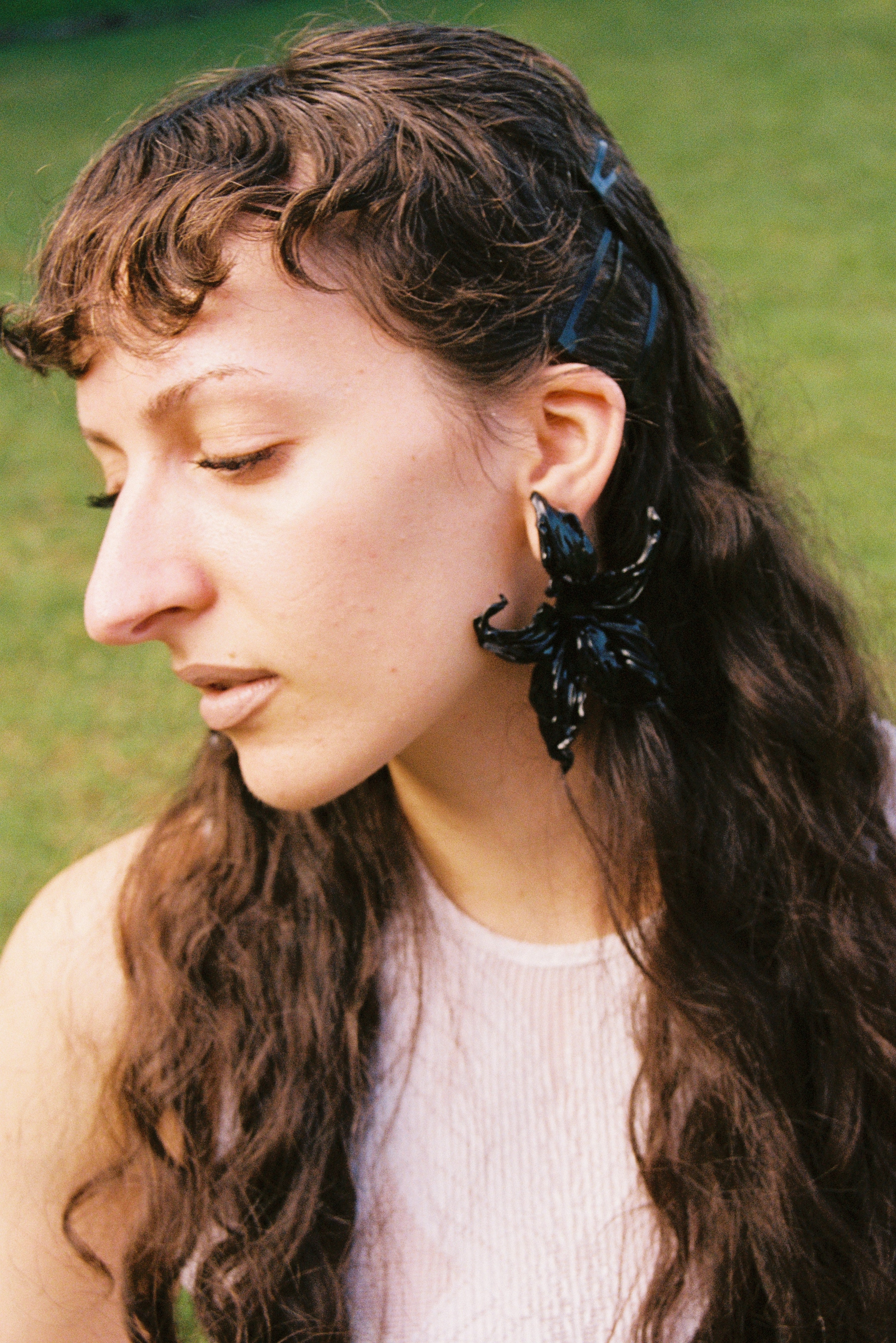 Άνθη (anthi) earring - Noir