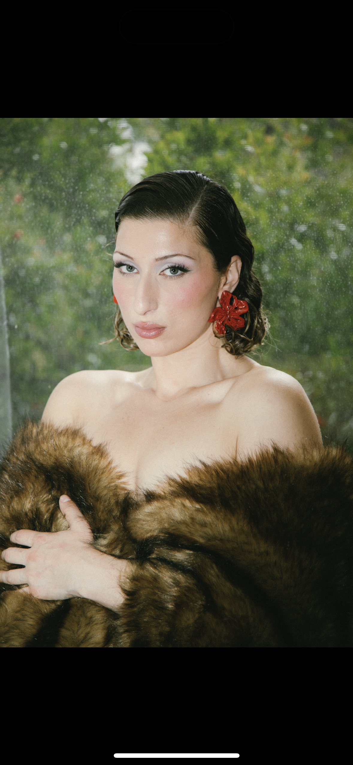 'Red Flower Earrings'