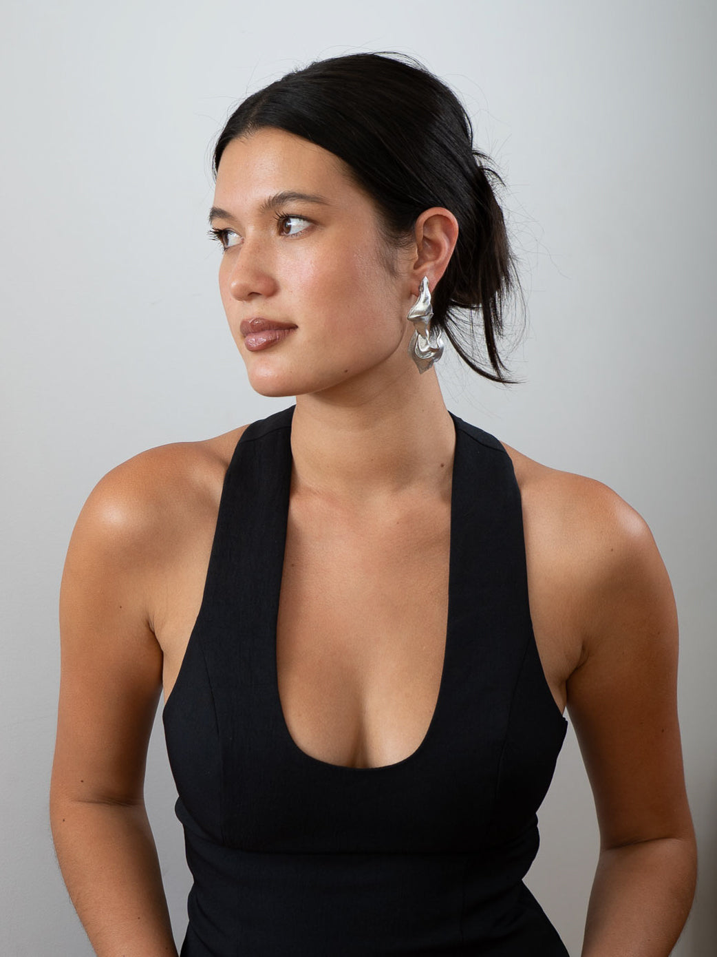 'silver fold' earrings