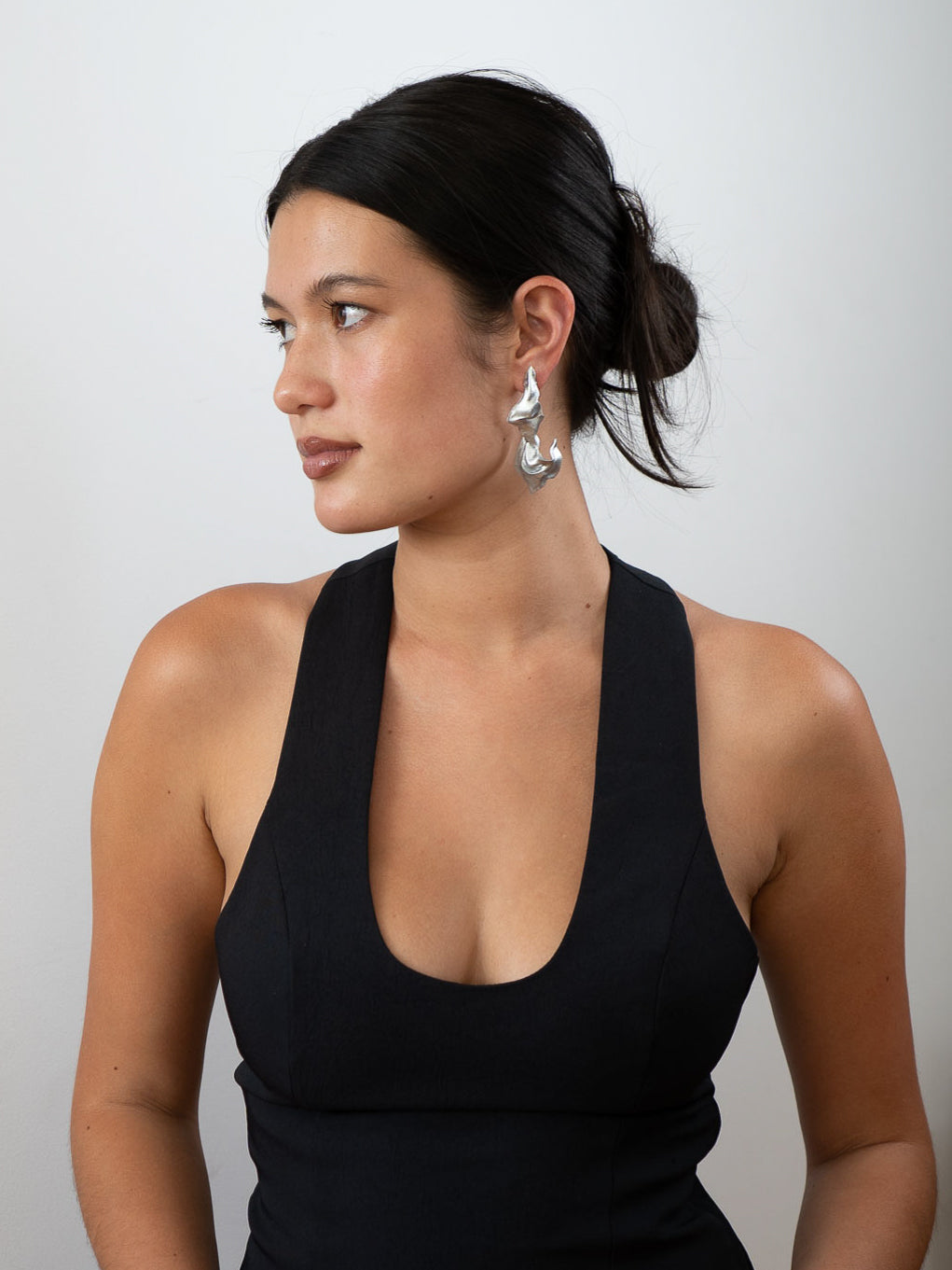 'silver fold' earrings