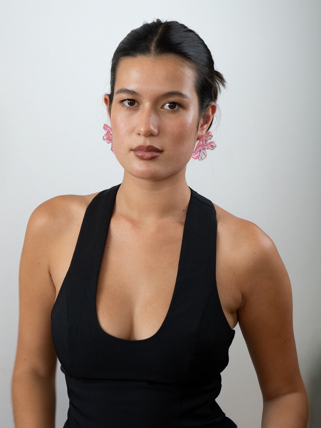 'medium ροζ earrings'