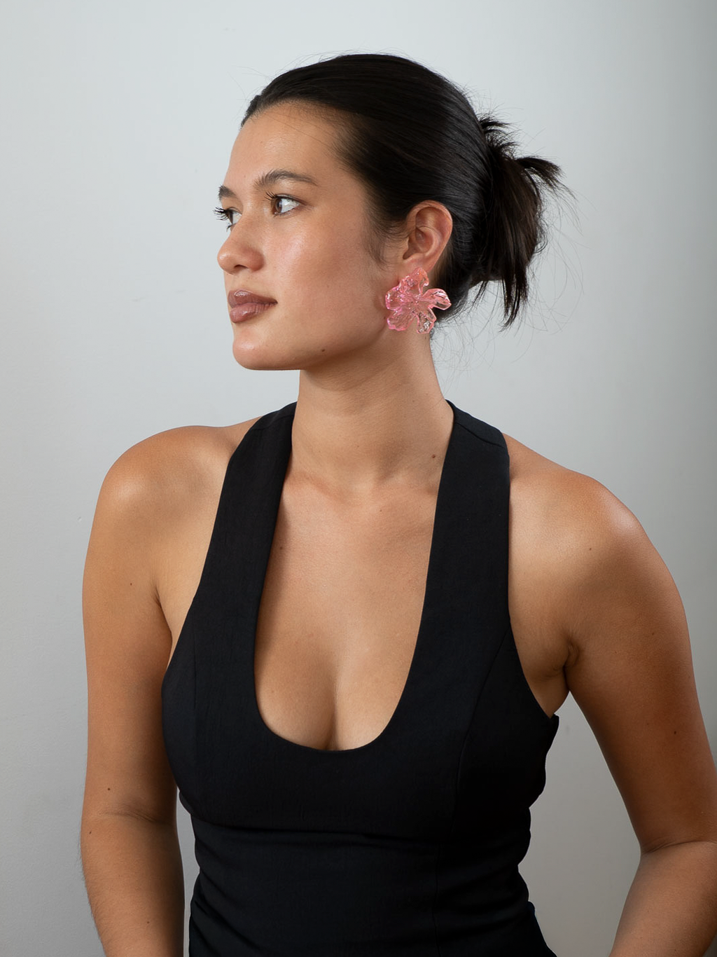 'medium ροζ earrings'