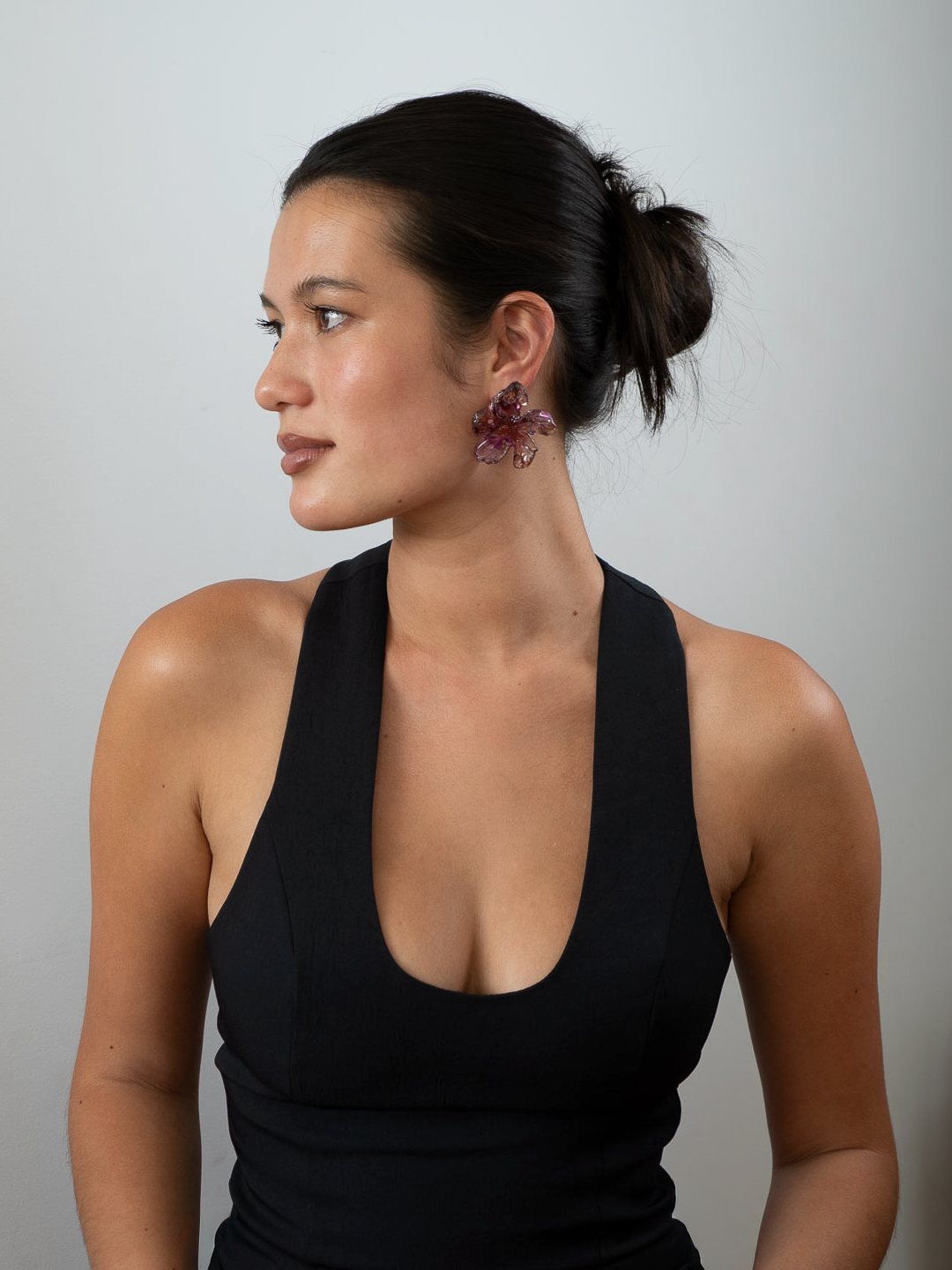 'medium plum brown earrings'