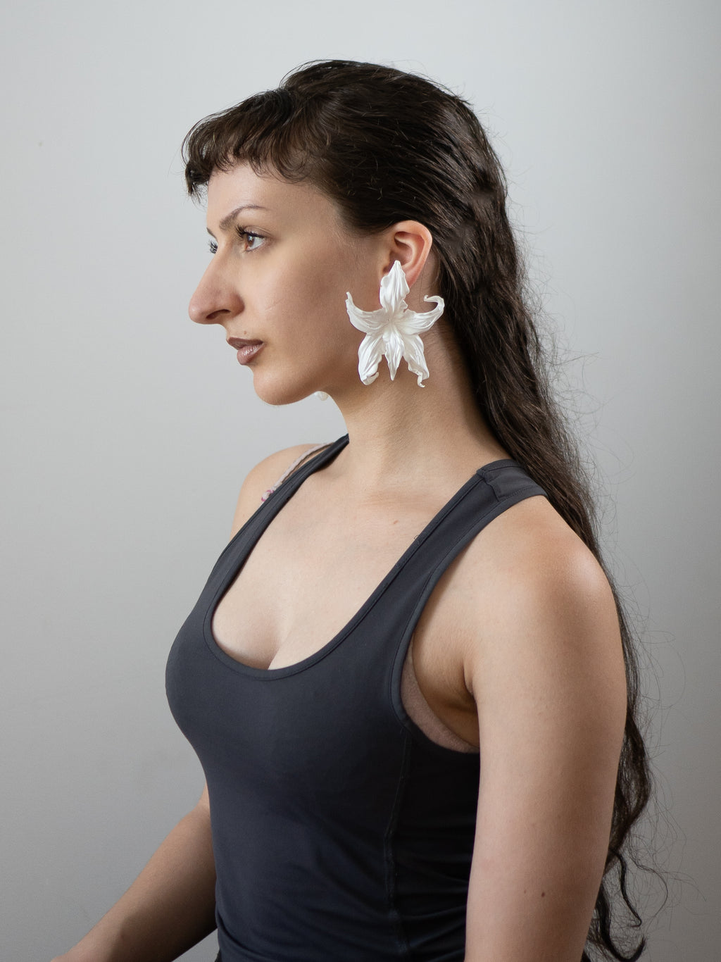 Άνθη (anthi) earring - White