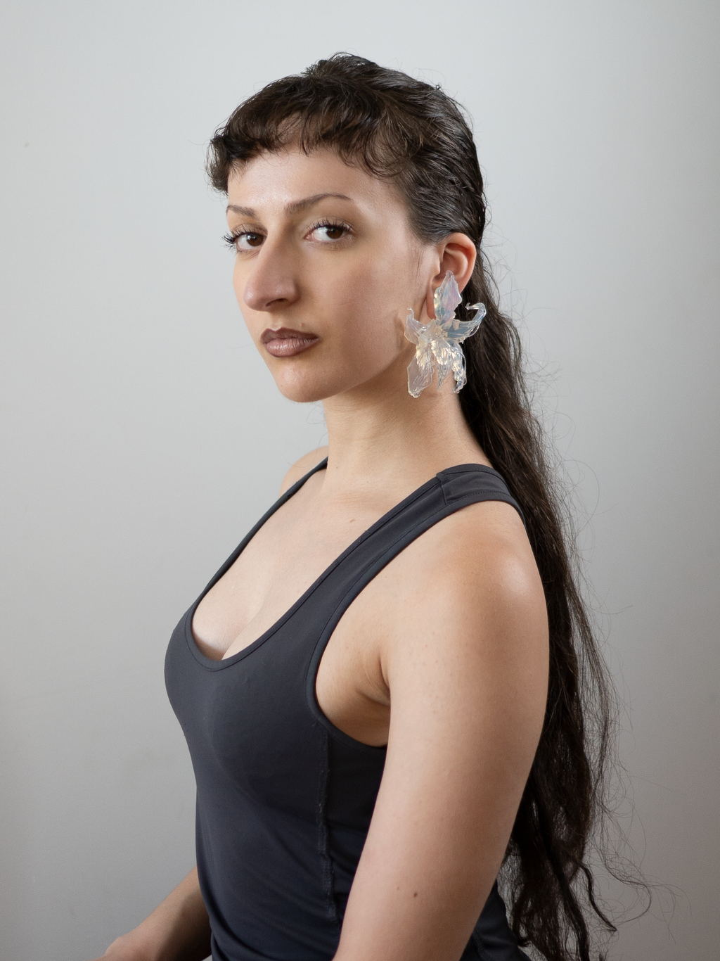Άνθη (anthi) earring - Clear Gloss
