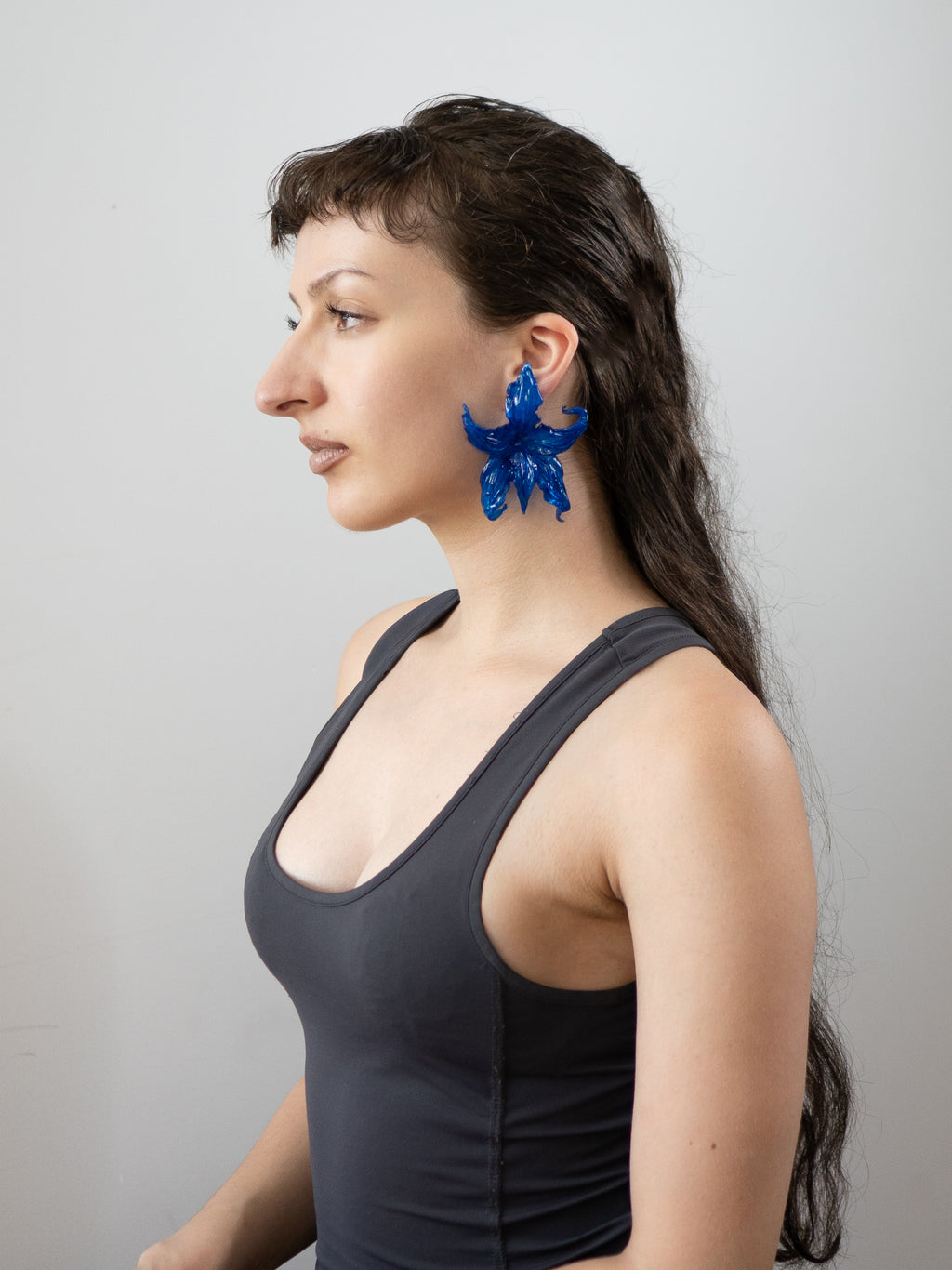 Άνθη (anthi) earring - Navy Blue