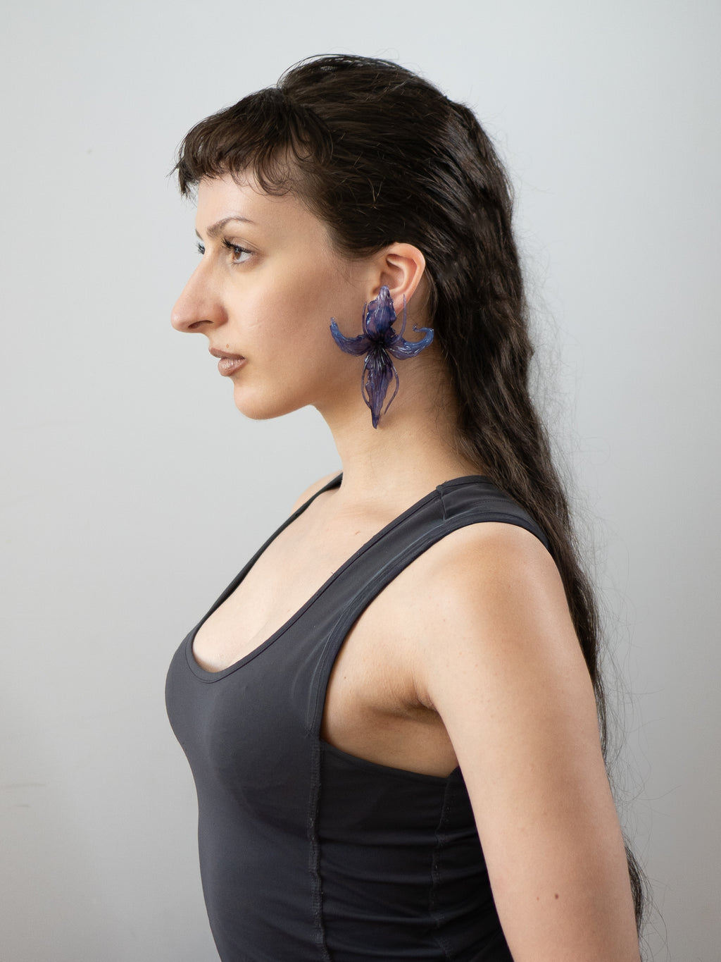Σταύροσ Λουλούδι (cross flower) earring - Lavender