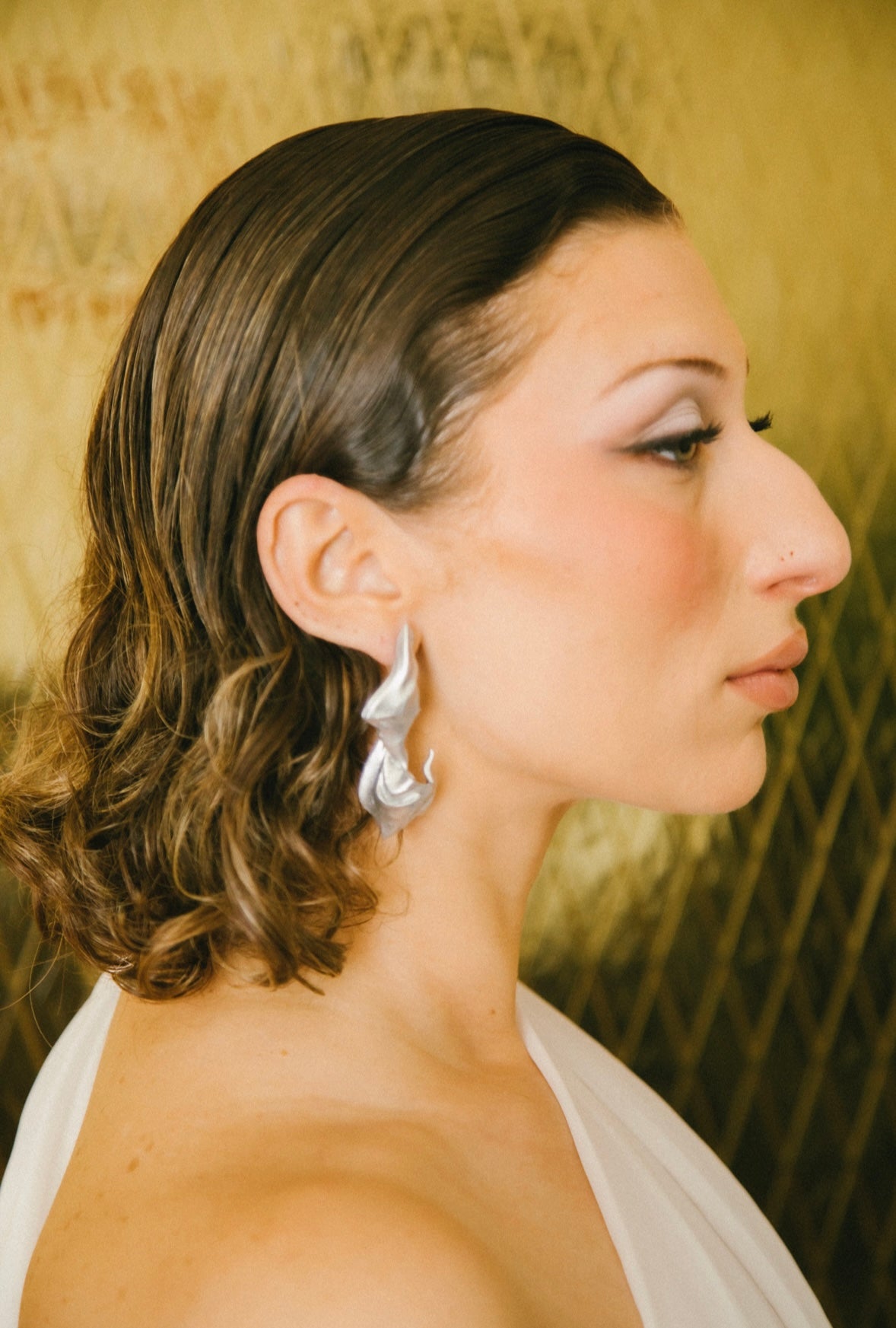 'silver fold' earrings