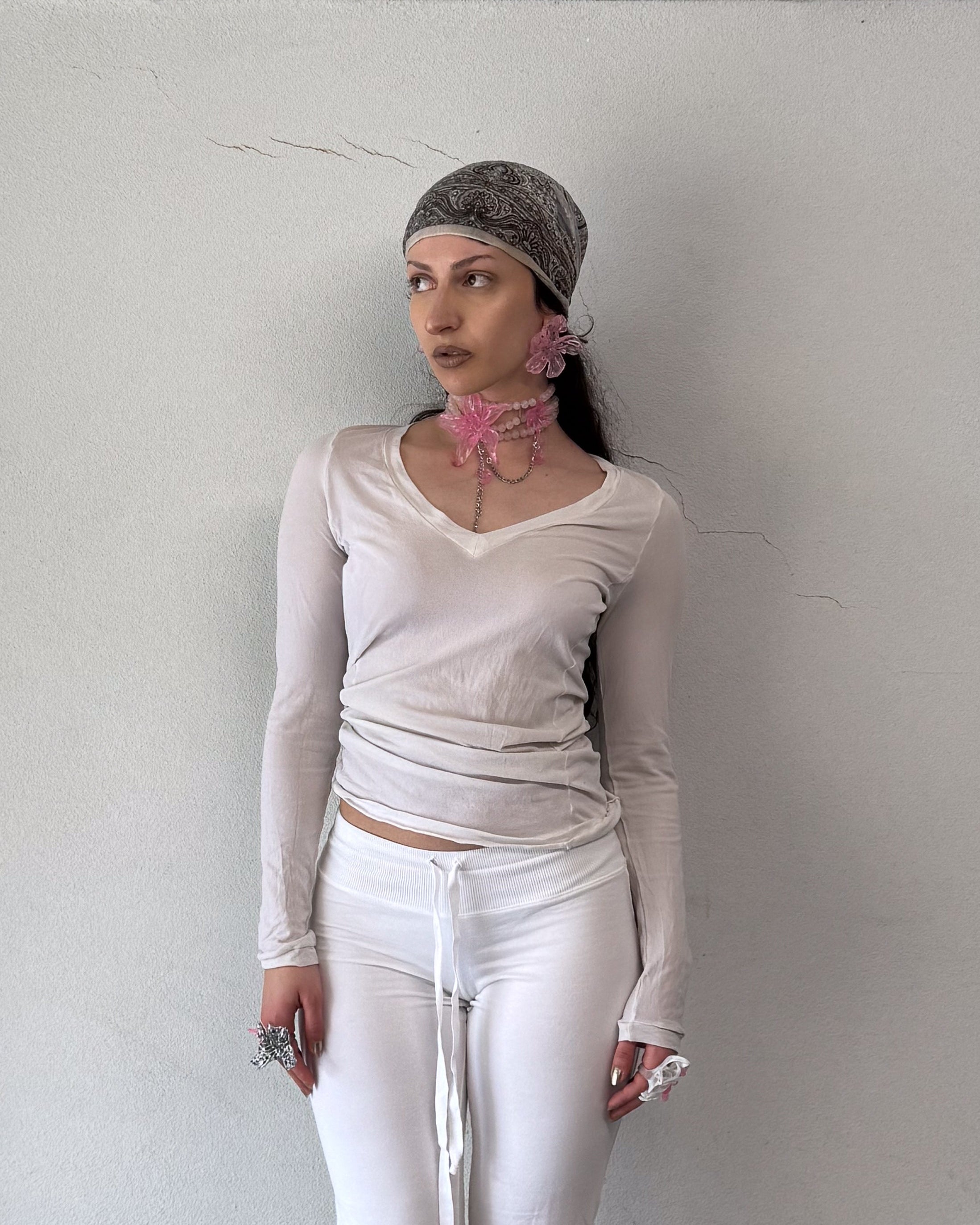 'ροζ quartz choker'