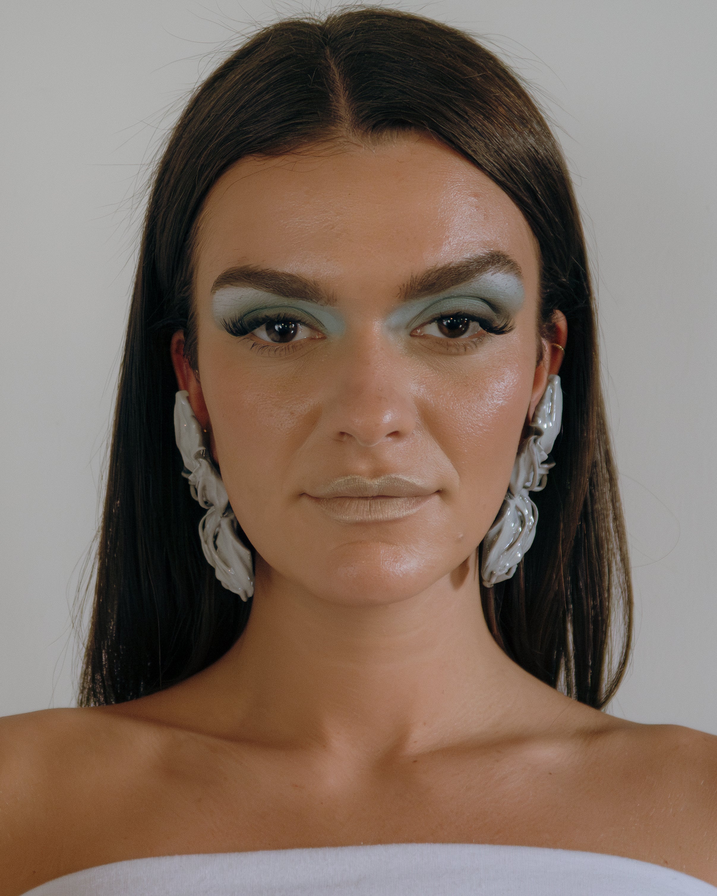 Άνθη (anthi) earring - γκρί (𝘨𝘳𝘦𝘺)