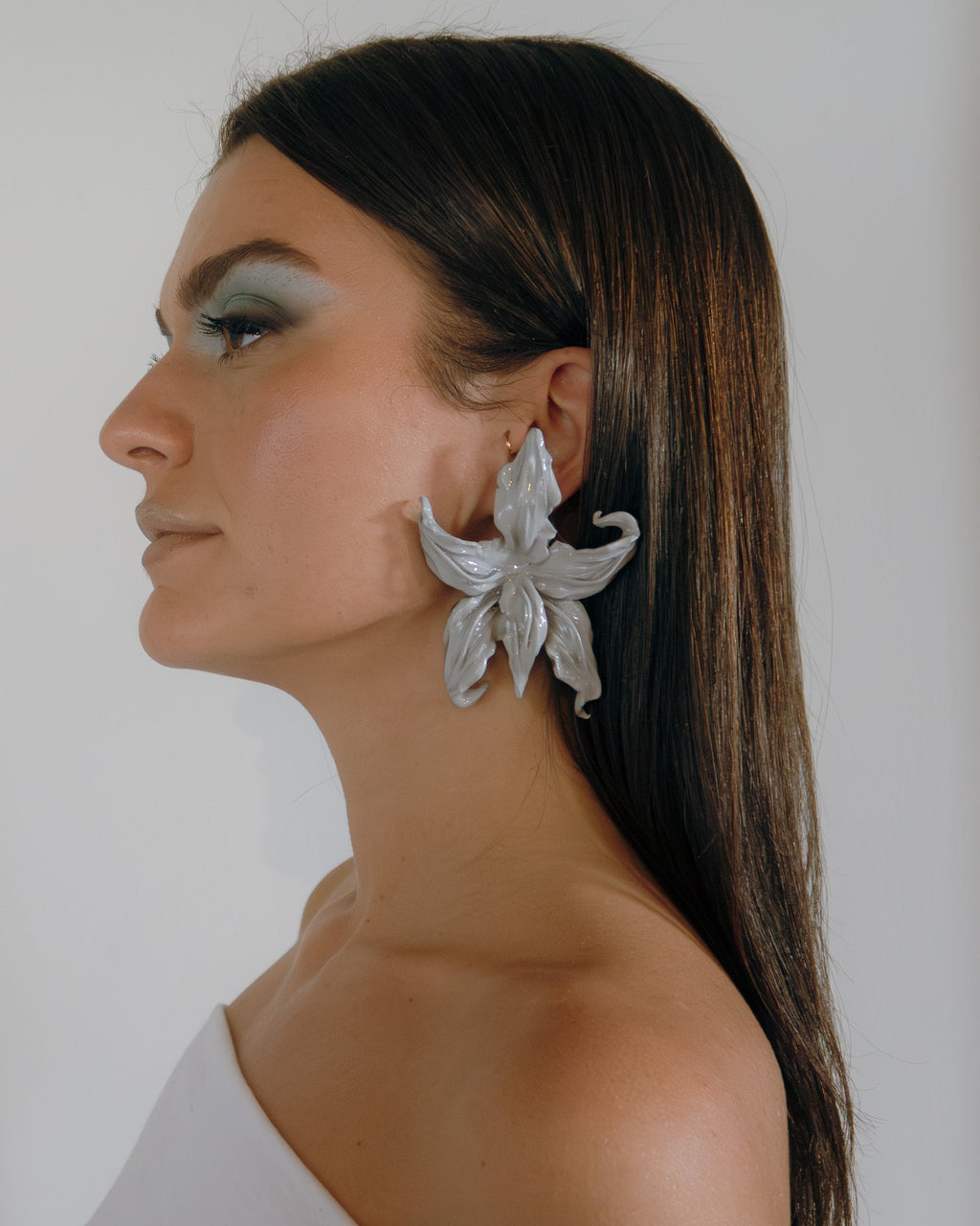 Άνθη (anthi) earring - γκρί (𝘨𝘳𝘦𝘺)
