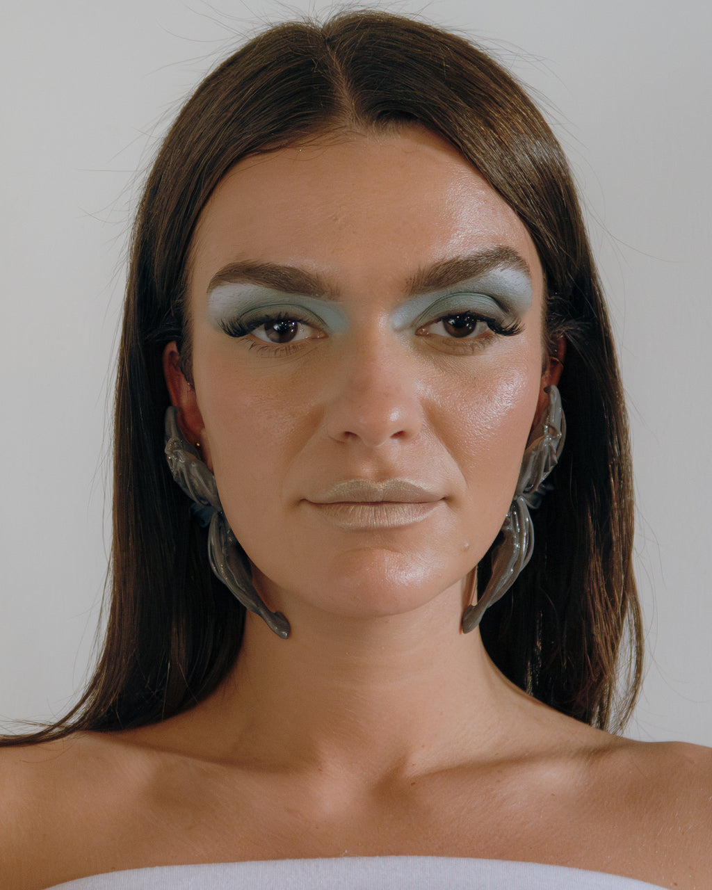 Σταύροσ Λουλούδι (cross flower) earring - τέφρα (𝘢𝘴𝘩)