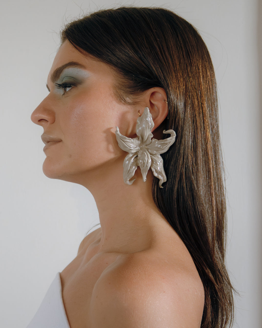Άνθη (anthi) earring - πέτρα (𝘴𝘵𝘰𝘯𝘦)