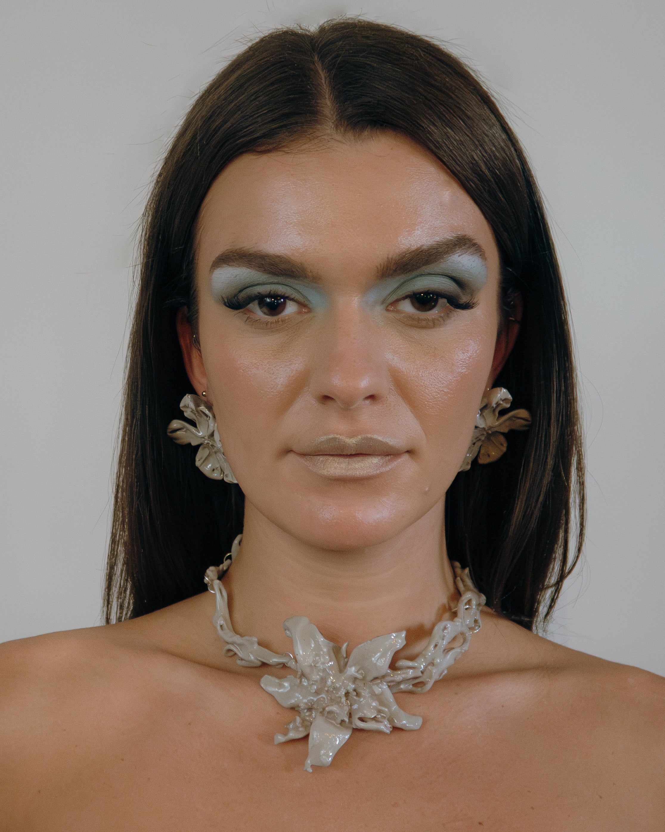 'floral κόσμος necklace' - πέτρα (𝘴𝘵𝘰𝘯𝘦)