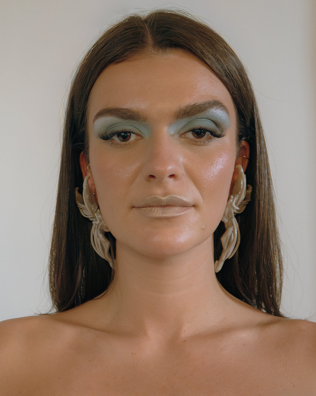 Σταύροσ Λουλούδι (cross flower) earring - πέτρα (𝘴𝘵𝘰𝘯𝘦)