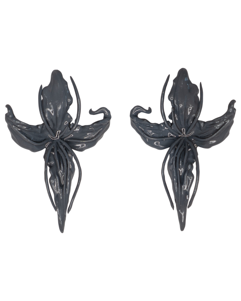 Σταύροσ Λουλούδι (cross flower) earring - τέφρα (𝘢𝘴𝘩)