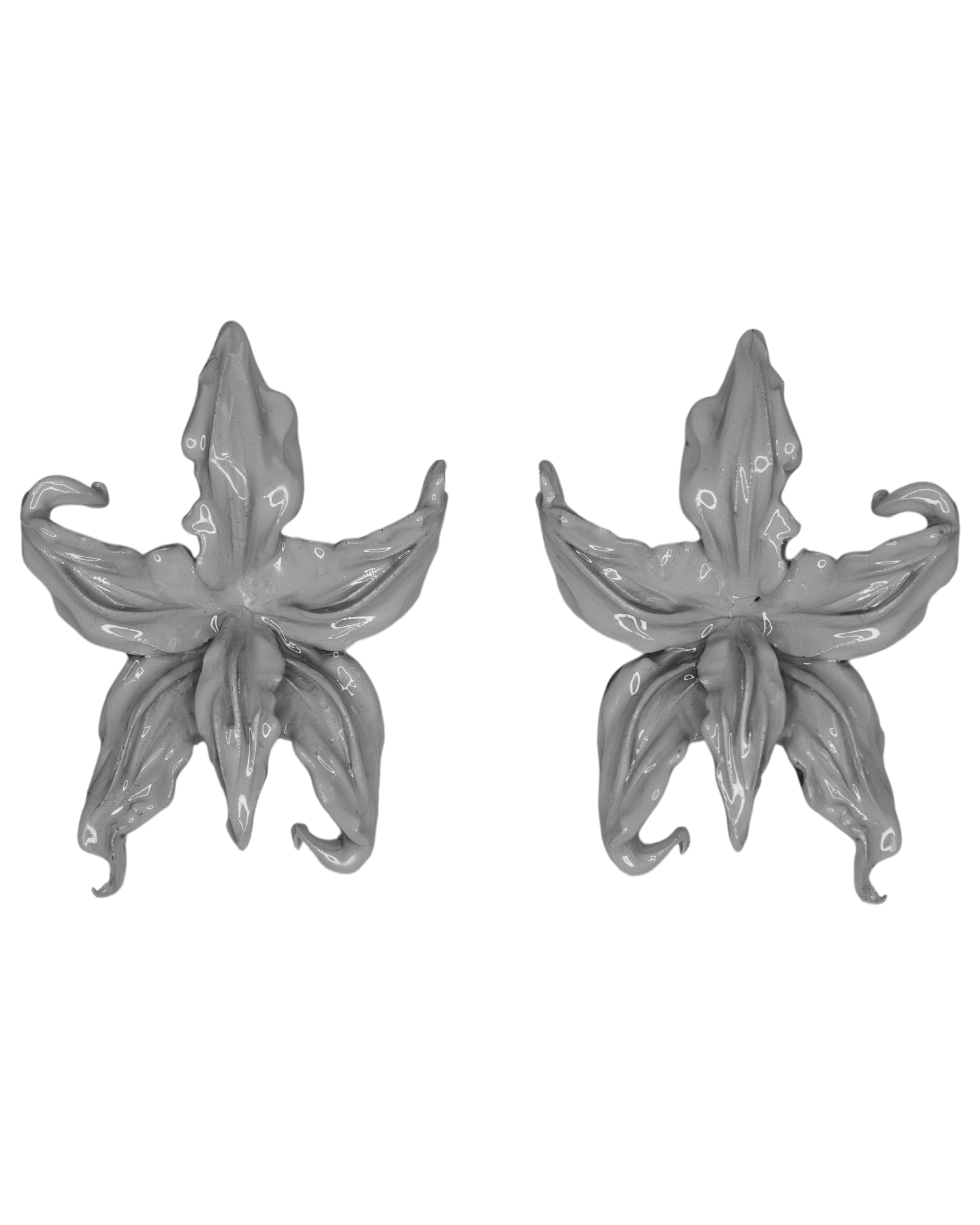 Άνθη (anthi) earring - γκρί (𝘨𝘳𝘦𝘺)