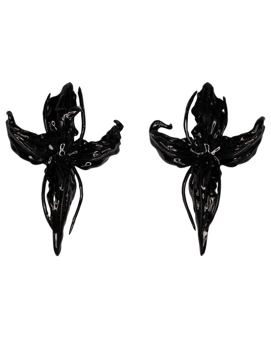 Σταύροσ Λουλούδι (cross flower) earring - Noir