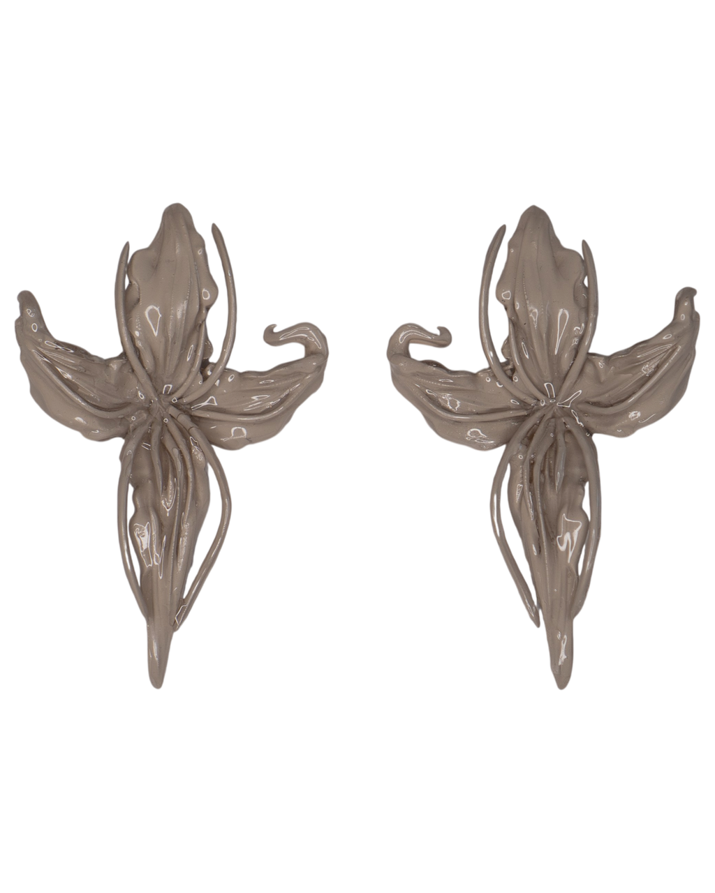 Σταύροσ Λουλούδι (cross flower) earring - πέτρα (𝘴𝘵𝘰𝘯𝘦)