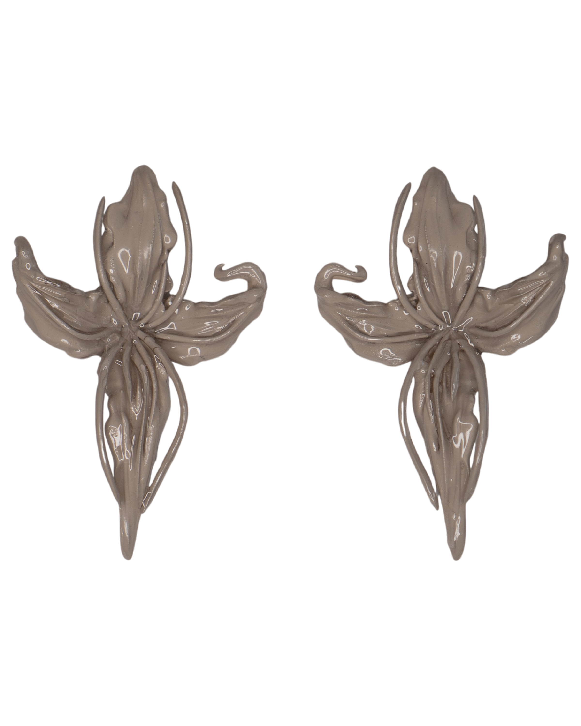 Σταύροσ Λουλούδι (cross flower) earring - πέτρα (𝘴𝘵𝘰𝘯𝘦)