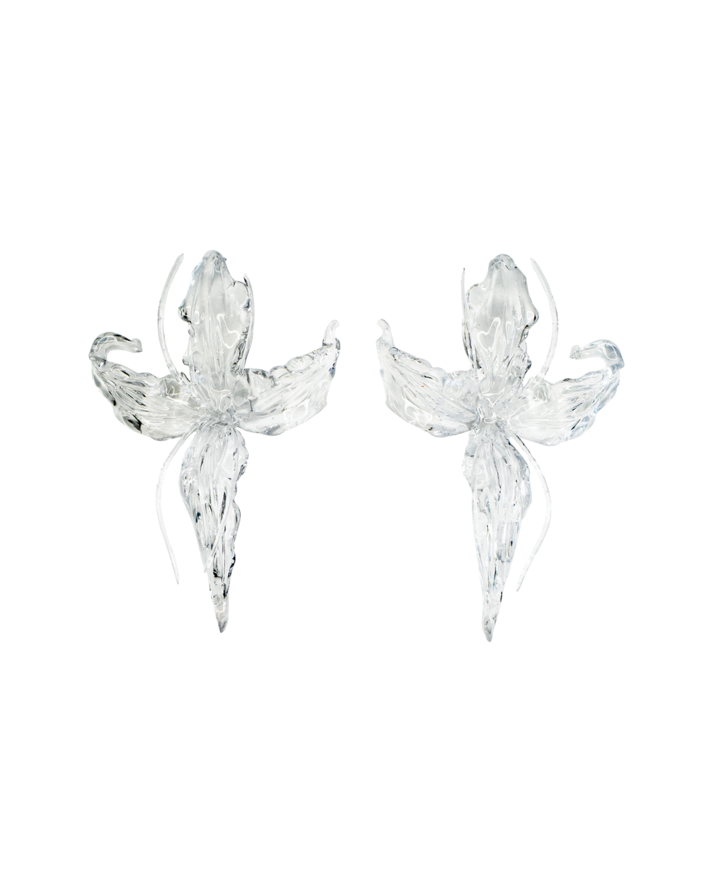 Σταύροσ Λουλούδι (cross flower) earring - Clear Gloss