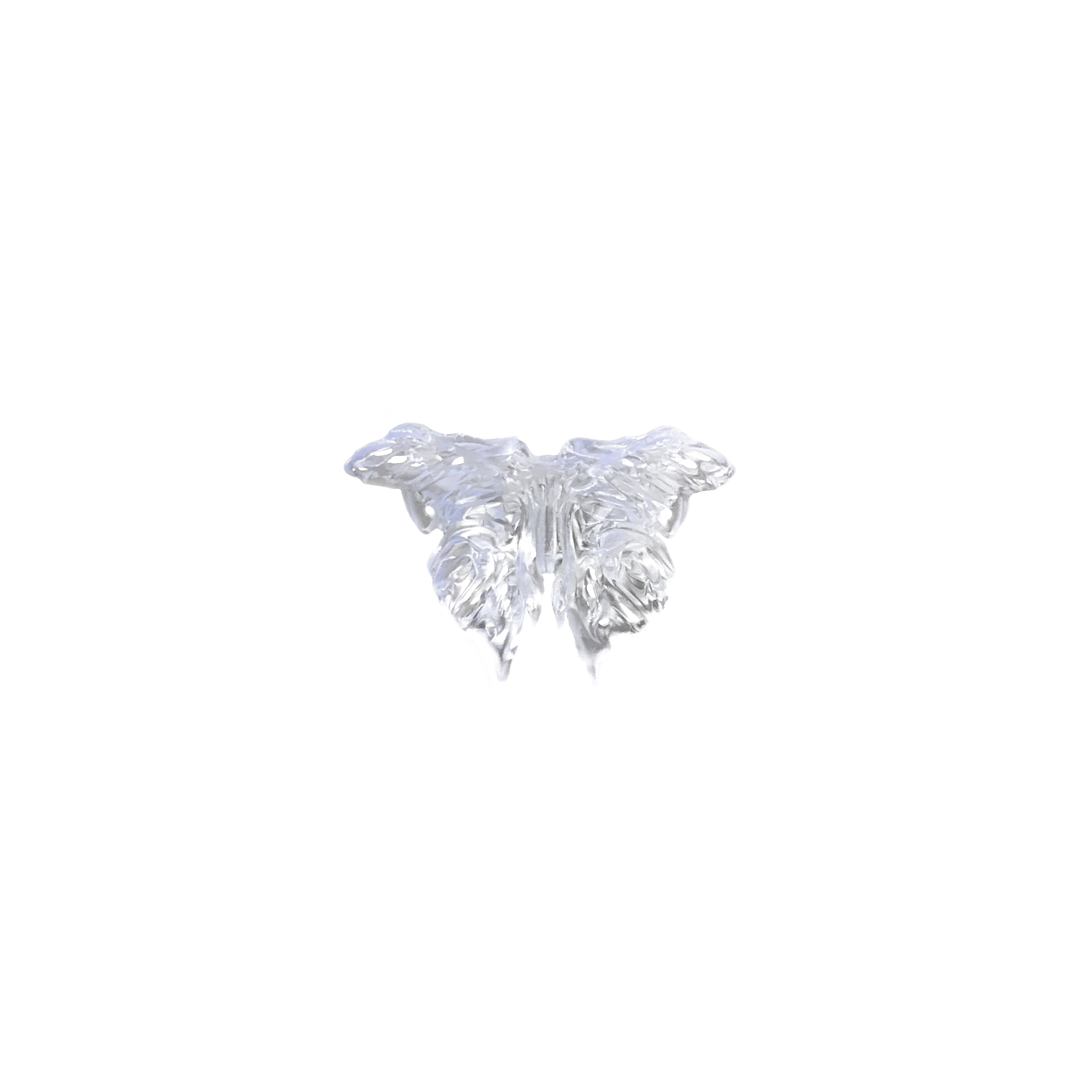 Crystal resin clear 3D printed butterfly ring
