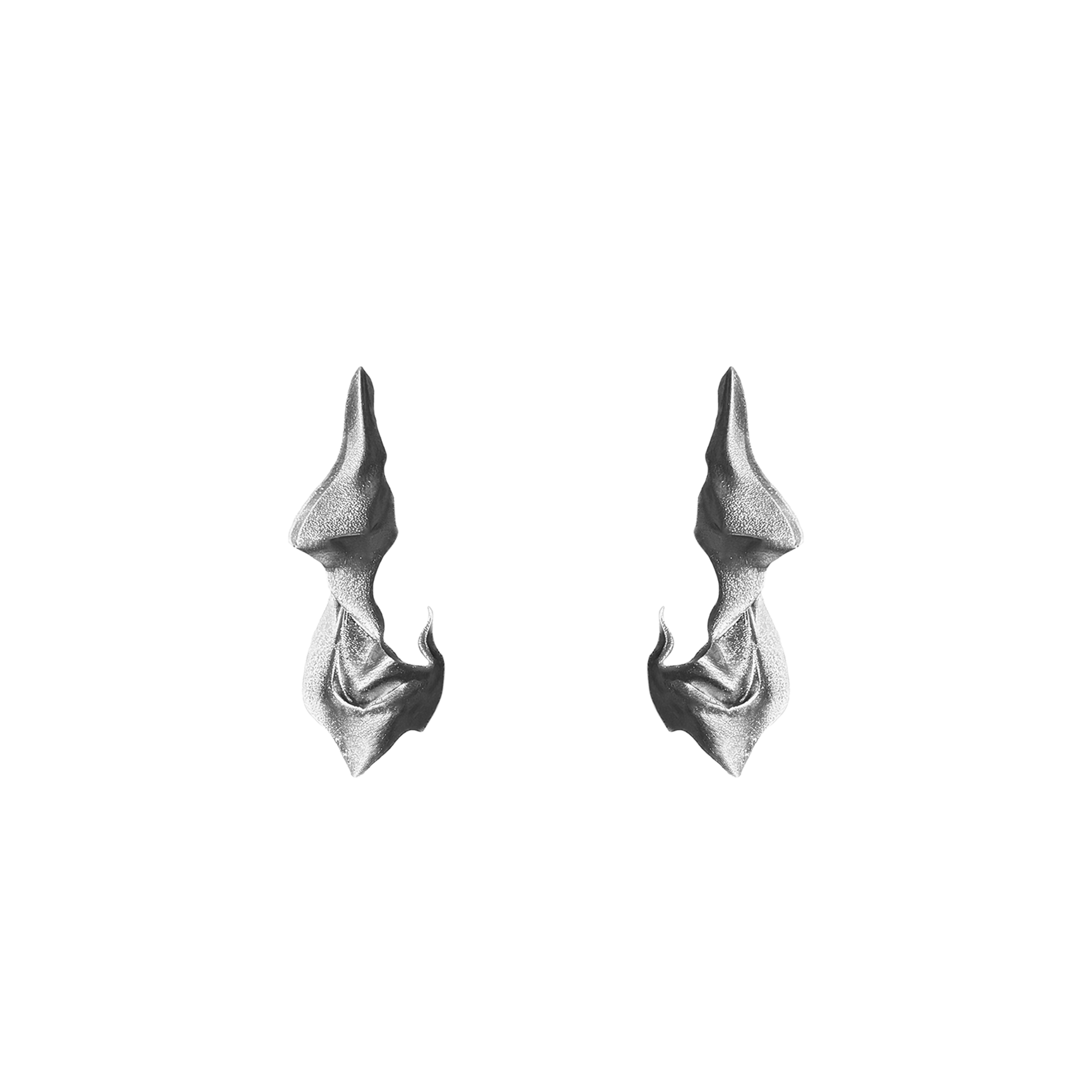 'silver fold' earrings
