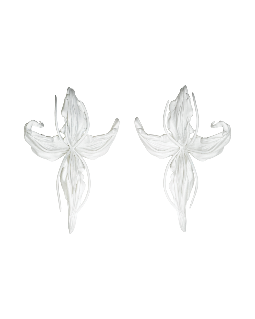 Σταύροσ Λουλούδι (cross flower) earring - White