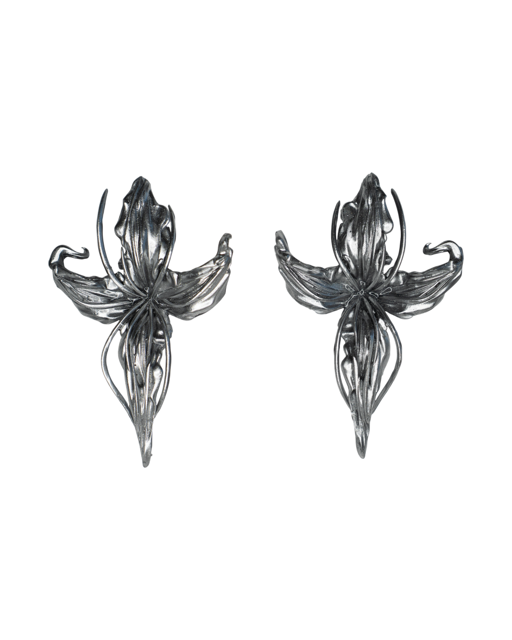 Σταύροσ Λουλούδι (cross flower) earring - Silver
